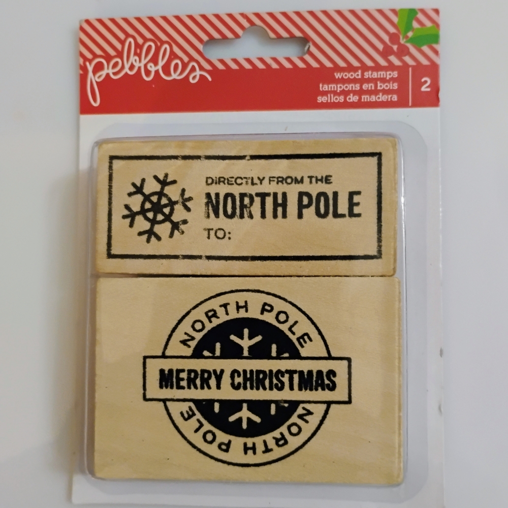 2 Wood Stamps - North Pole Design